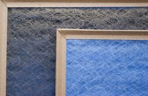 Two air conditioning filters (one new and one after about month of use)