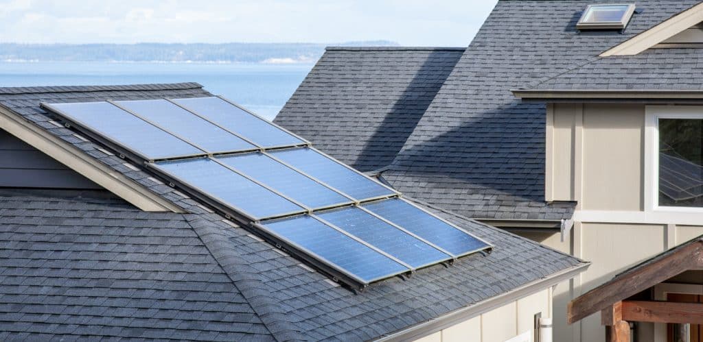 solar panel installation on the roof of a residential home