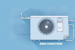 An air conditioning system with hard water buildup on the components