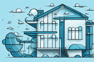 A house with condensation dripping from the windows and ac unit